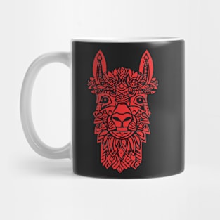 New Llama Tribal Tattoo Llama Red Version Mug